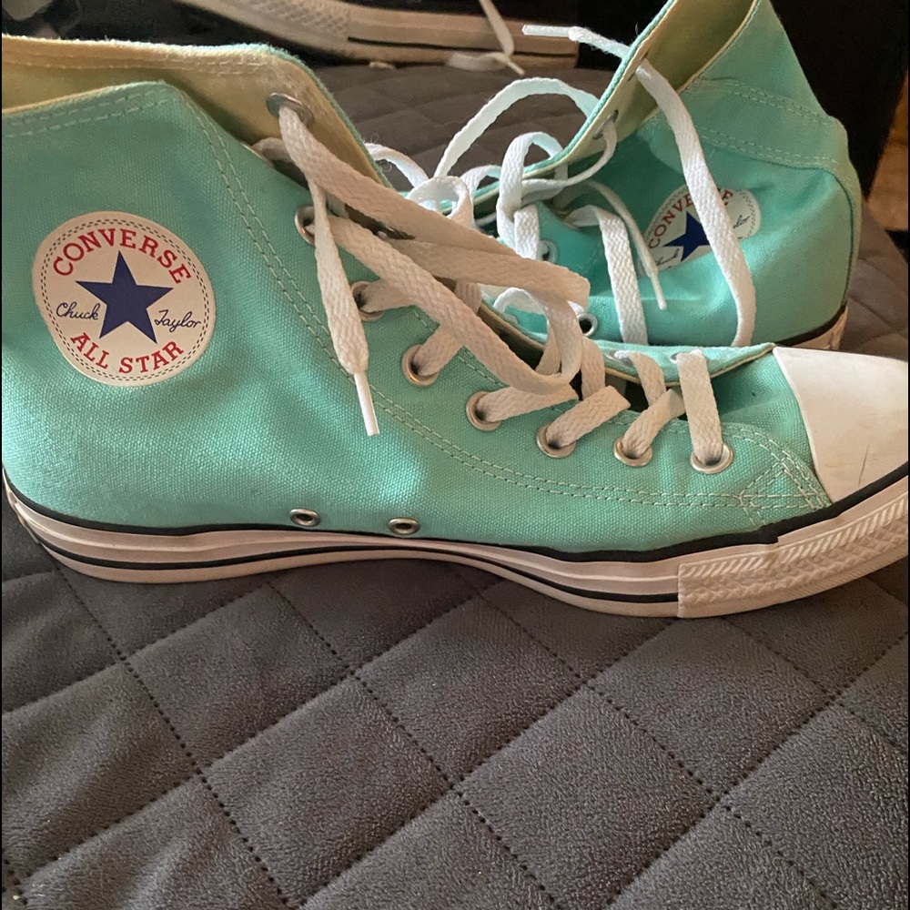 Turquoise High Top Converse